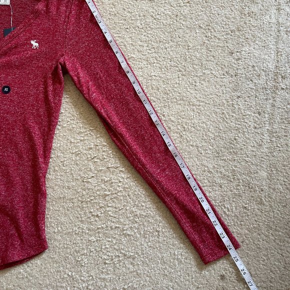 Abercrombie & Fitch V-neck Long Sleeve Shirt - Picture 10 of 11